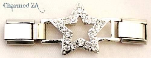 *Christmas Special* Italian charms - CZ Star Connector (Fits Nomination)