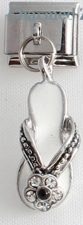 Italian charms - Dangle White Sandal (Fits Nomination)