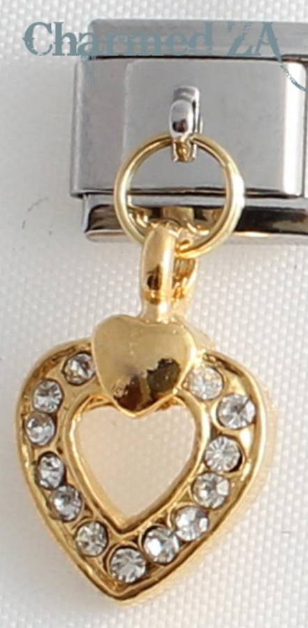 Italian charms - Dangle Heart (Fits Nomination)