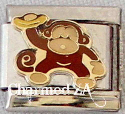 *Christmas Special* Italian charms - Monkey holding banana (Fits Nomination)