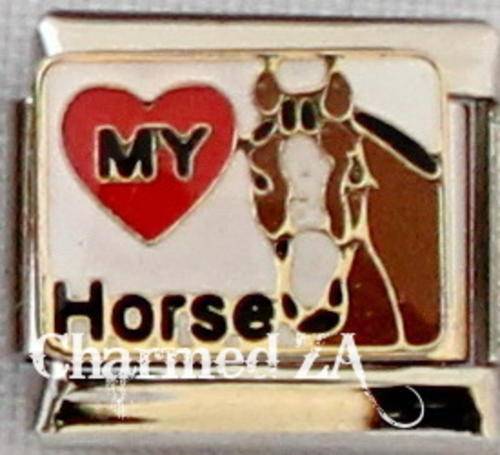 *Christmas Special* Italian charms - Love my horse (Fits Nomination)