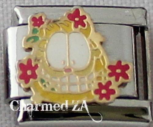 *Christmas Special* Italian charms - Garfield Flowers (Fits Nomination)
