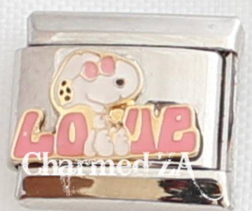 *Christmas Special* Italian charms - Snoopy Love (Fits Nomination)
