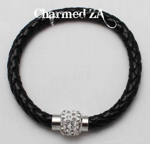 Black Rhinestone Magnetic Bracelet