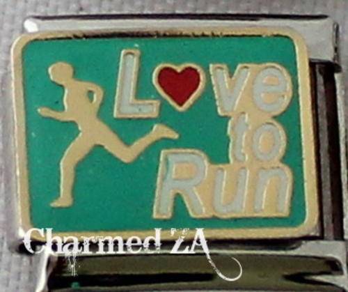 Italian charms - Love to Run (Fits Nomination)