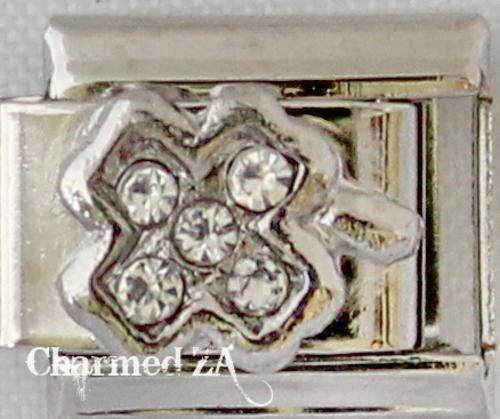 *Christmas Special* Italian charms - CZ Clover (Fits Nomination)