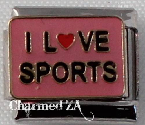 **Christmas Special - Italian charms - I love Sports (Fits Nomination)