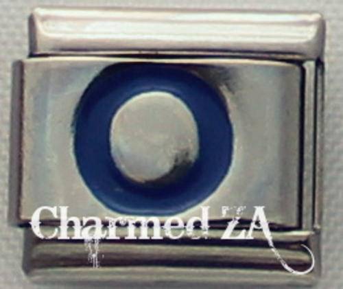 Italian charms - Blue Letter O (Fits Nomination)
