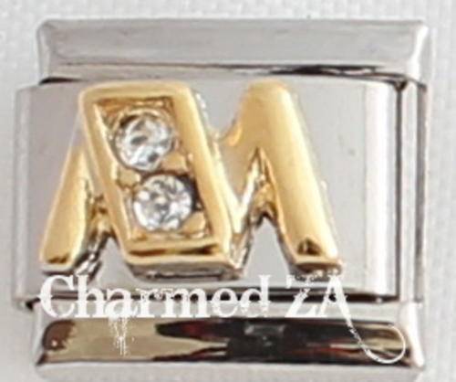 **Christmas Special - Italian charms - CZ Letter M (Fits Nomination)