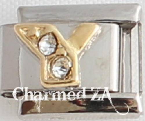 **Christmas Special - Italian charms - CZ Letter Y (Fits Nomination)