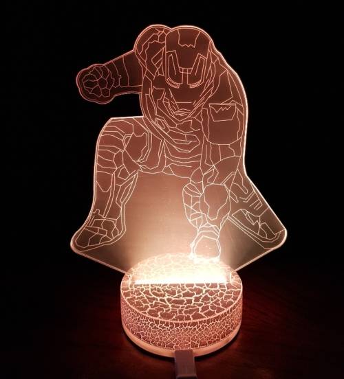 Iron Man 3D Art Nightlight (Home Décor Lamp) - USB powered
