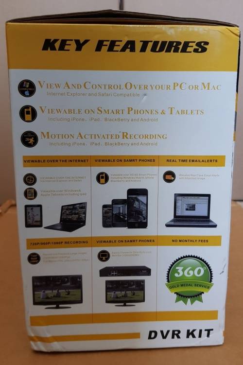 4 Channel DVT Security Kit - MONITOR everything from your Smart Phone!