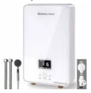 Tankless Water Heater with Shower