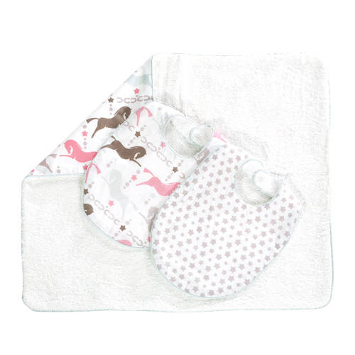 BabyBliss Carousel Bib & Burp Set