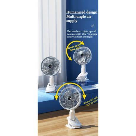 Portable Rechargeable Desktop Clamp Fan