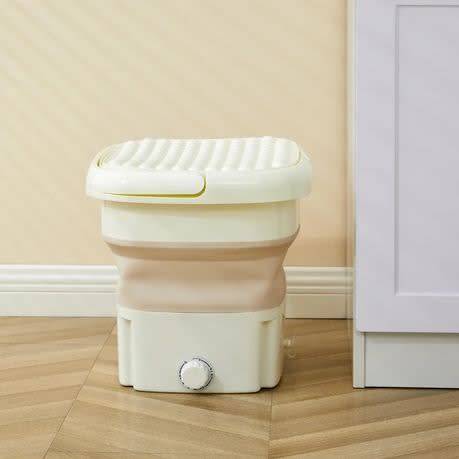 Semi-automatic washing machine, portable and foldable, - White