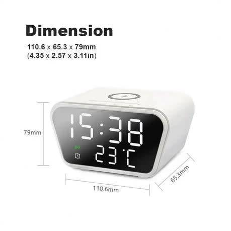 Wireless Charging Clock Alarm