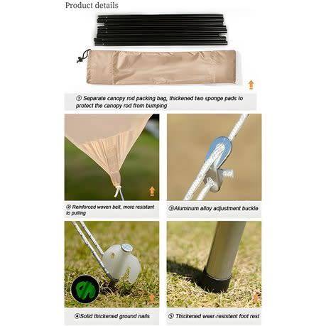 Waterproof Rain Fly for Tent Camping Mat Outdoor Patio Shade Sail