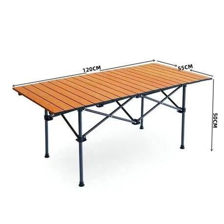 Outdoor Folding Tables, Portable Aluminum Picnic Tables - Dark Brown