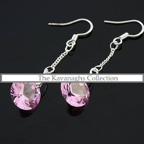 The Kavanaghs Collection - Sparkling Simulated Pink Diamond Earrings
