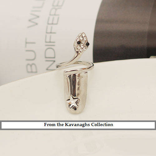 The Kavanaghs Collection - Silvery Rhinestone Fingertip Ring