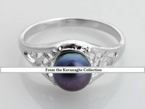 The Kavanaghs Collection - 7mm Black Freshwater Pearl Ring