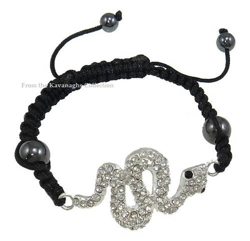 From the Kavanaghs Collection - Sparkling Rhinestone Snake Bracelet