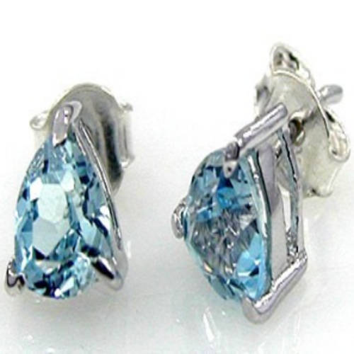The Kavanaghs Collection - Gorgeous 1.10cts Genuine Blue Topaz Earrings