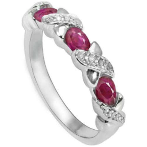 The Kavanaghs Collection - Beautiful 0.66cts Genuine Ruby and Diamond Ring