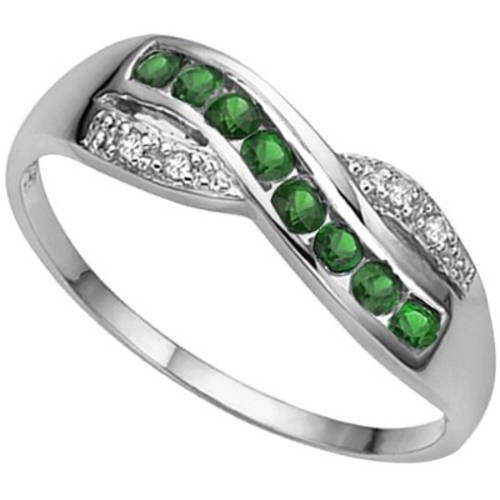 Exquisite 0.29cts Genuine Emerald and Diamond Ring