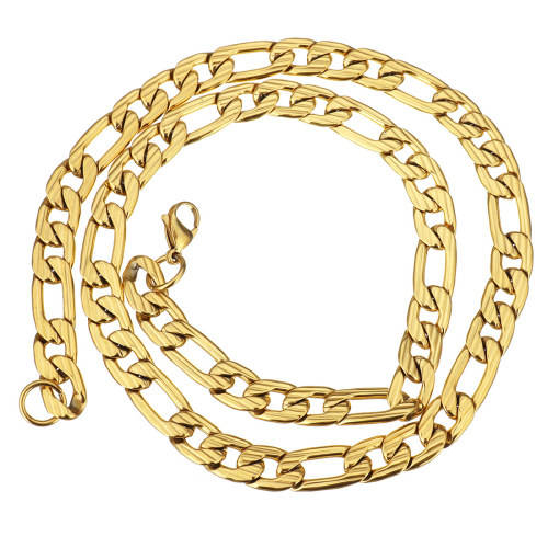 Gorgeous Stainless Steel Gold Plated Figaro Chain.  22inch length.