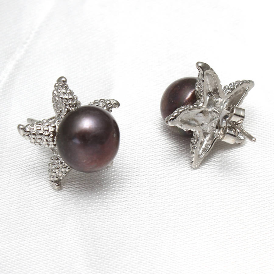KAVANAGHS - Sparkling Genuine 9mm Genuine Cultured Pearl Earrings.