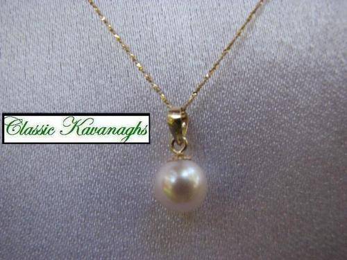 From the Kavanaghs Collection - 18K SOLID Gold AAA Grade Fresh Water Pearl Pendant
