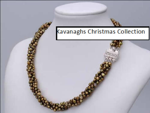FREE SHIPPING from Kavanaghs -  Exquisite Four Strands Freshwater Pearl Necklace
