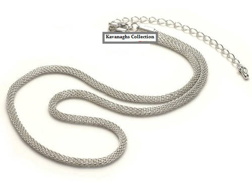 The Kavanaghs Collection - Thick Platinum Plated Mesh Chain