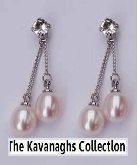 The Kavanaghs Collection - 925 Sterling Silver Cultured Freshwater Pearl Earrings