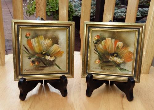 A set of gorgeous Oil paintings signed by artist -  both in identical frames- see pics.