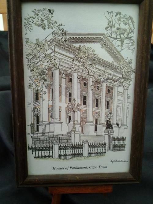Historical wall hanging -  (17cm x 12cm)- must see - Houses of Parliament, Cape Town.