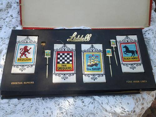 A "Liddell" - Pure Irish Linen cocktail napkin set in original box - see pics.