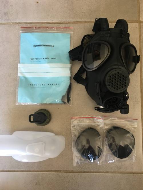 HUBER-SUHNER Swiss Military Gas Mask with extras