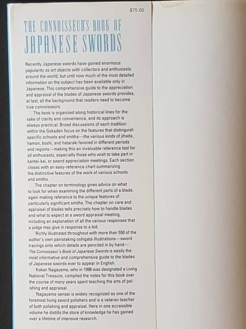 The Connoisseur`s Book of Japanese Swords - By Kokan Nagayama