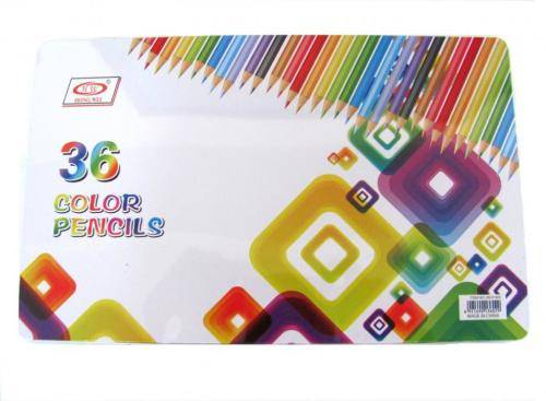 36 COLOR PENCILS IN TIN