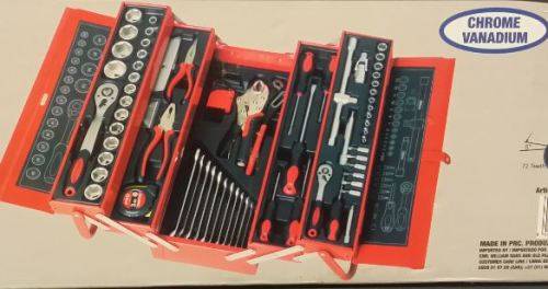 85 PIECE CHROME VANADIUM TOOLSET IN TOOLBOX****NEW***