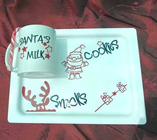Santa`s cookies and milk tray