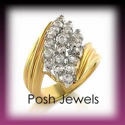 ~***CLUSTER PRONG SETTING SIMULATED DIAMOND BAND RING SIZE 8***~