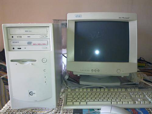 computer with screen mouse and keyboard