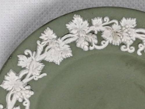 WEDGWOOD ASHTRAY Jasperware Vintage Green