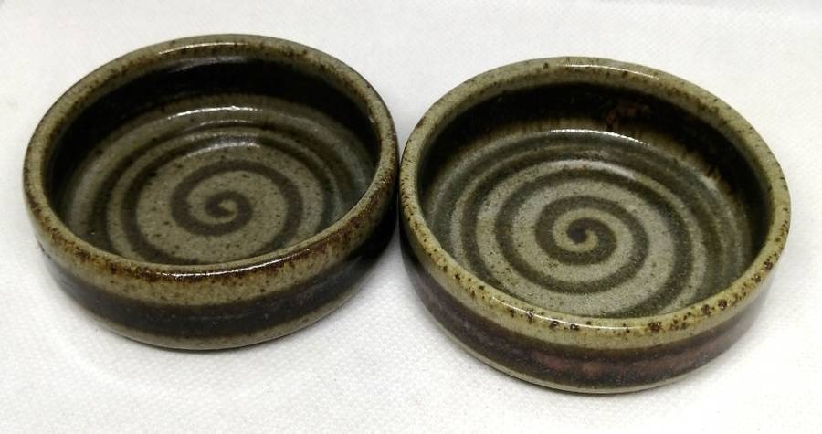 SET of 4 CERAMIC INDIVIDUAL SERVING SALT DISHES BUTTER CONDIMENTS JAM