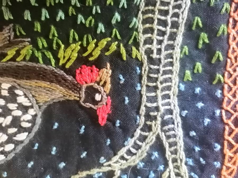 EMBROIDERY 3 Pieces Art Fish Giraffe Guinea Fowl Inthuthuko Project South Africa