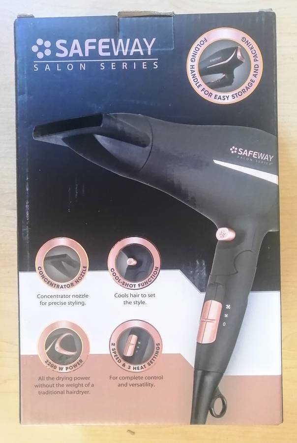 HAIRDRYER Foldable Safeway New-in-box